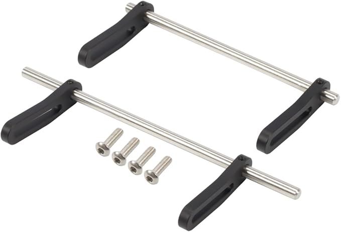 Aluminum Adjustable 1/10 Scale Bumper Mount Front Rear, Metal Bumper Set Complete for Axial SCX10 Element Enduro Gen7 Gen8 TRX6 TRX4 RC Crawler Upgrades (Black)
