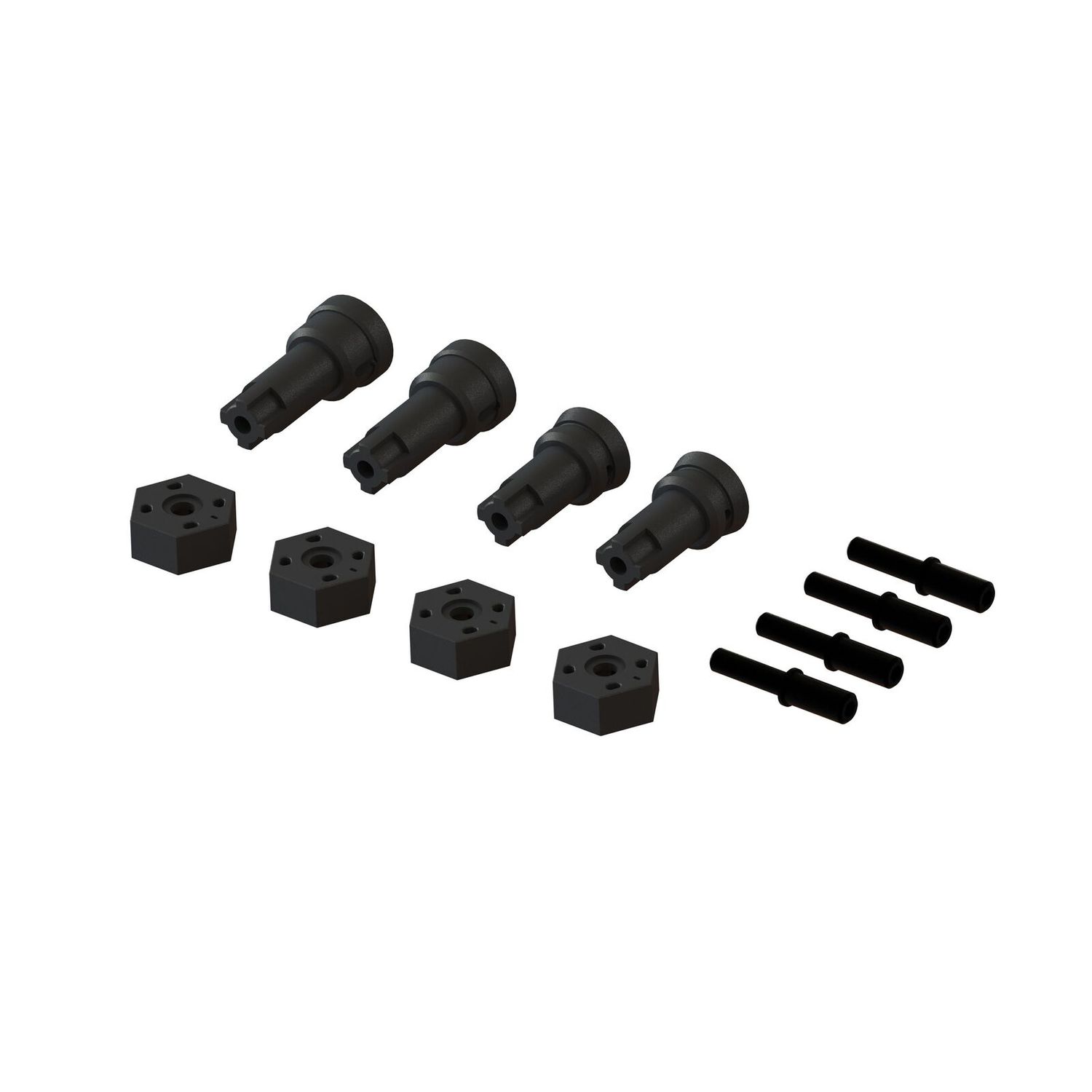 ARA311229 Wheel Axle and Hub Set B: NASCAR GROM