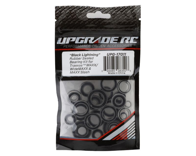 UPG-17011 UpGrade RC &quot;Black Lightning&quot; Rubber Sealed Bearing Kit for Traxxas Maxx/WideMaxx/Maxx Slash