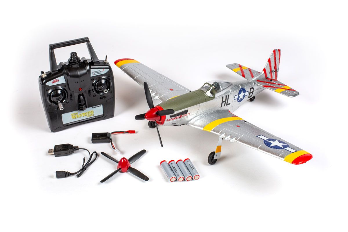 RGRA1600 P-51D Mustang 500mm Brushless RTF Warbird with PASS (Pilot Assist Stability Software) System