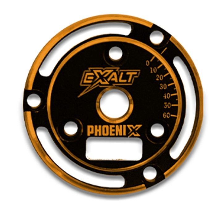 EXA0233O Black Phoenix Endplate with Orange Chamfered Edges