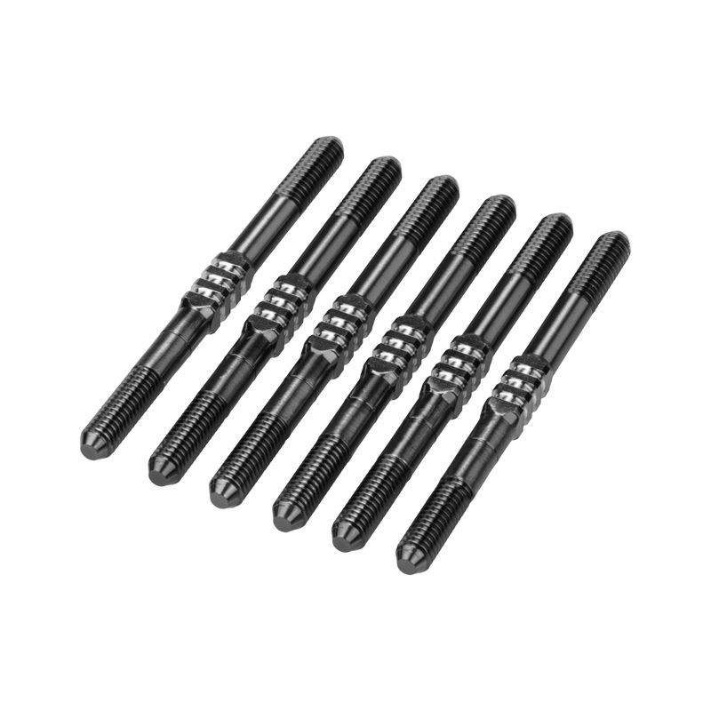 JCO51362  RC10B7 3.5x48mm Fin Titanium Turnbuckle, Stealth Black, 6pc
