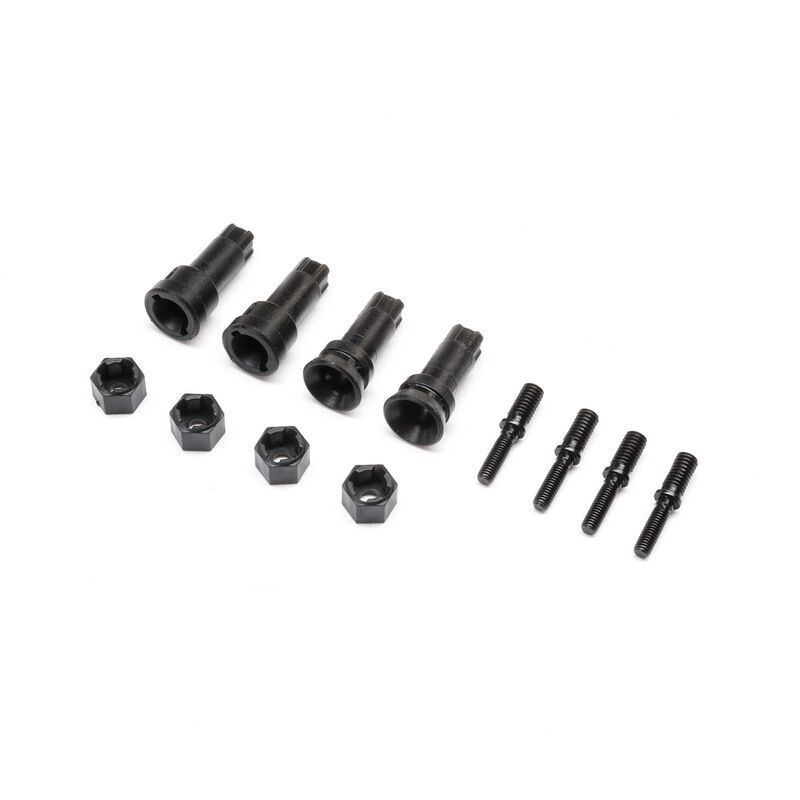 LOS-1935 Wheel Axle &amp; Hex Set: GROM