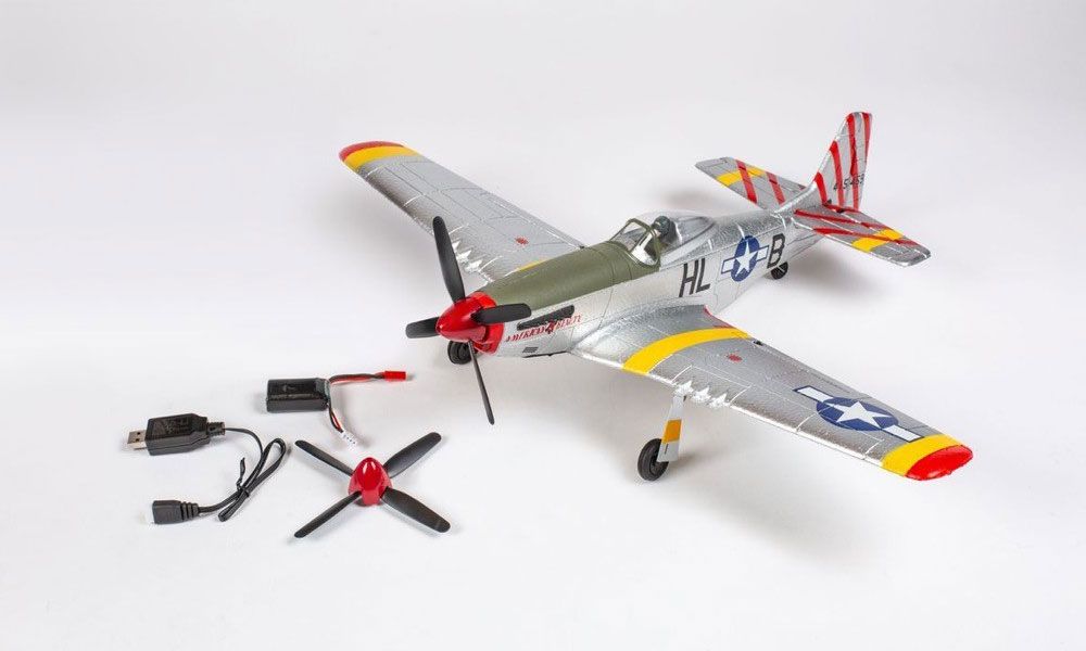 RGRA1601 P-51D Mustang 500mm Brushless RFT (Ready-for-Transmitter) Warbird with PASS System