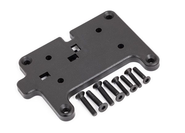 8844X  Mounting plate, winch/ 3x15mm CCS (4)/ 2.5x12mm CCS (4) (fits TRX-6® Ultimate RC Hauler))