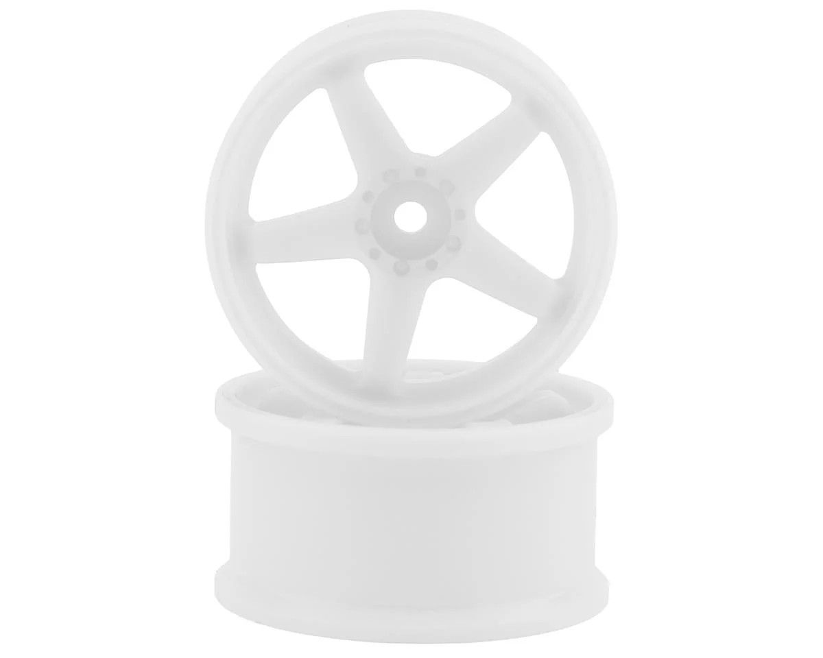 TDW-074WH Topline N Model V3 High Traction Drift Wheels (White) (2) (7mm Offset) w/12mm Hex