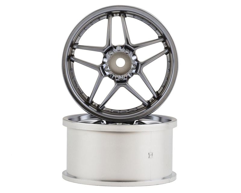 TDW-EW-0206BC Topline Blitz BRW03 5-Split Spoke Drift Wheels (Black Chrome) (2) (6mm Offset) w/12mm Hex