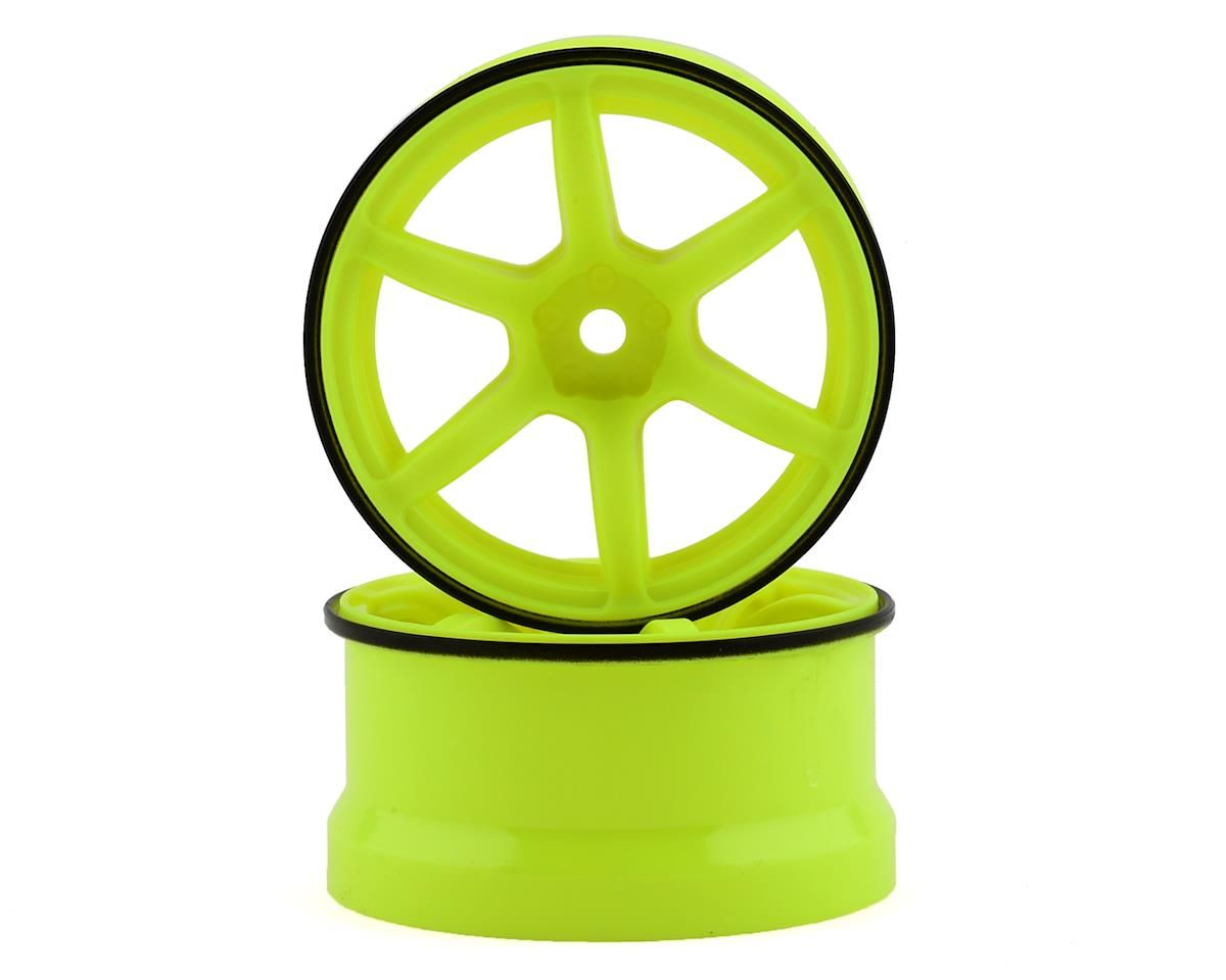 YOKRP-6313Y6A Yokomo 12mm Hex Racing Performer High Traction RWD Drift Wheels (Yellow) (2) (6mm Offset)