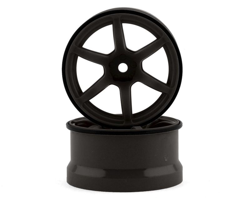 YOKRP-6313T6A Yokomo 12mm Hex Racing Performer High Traction RWD Drift Wheels (Titanium) (2) (6mm Offset)