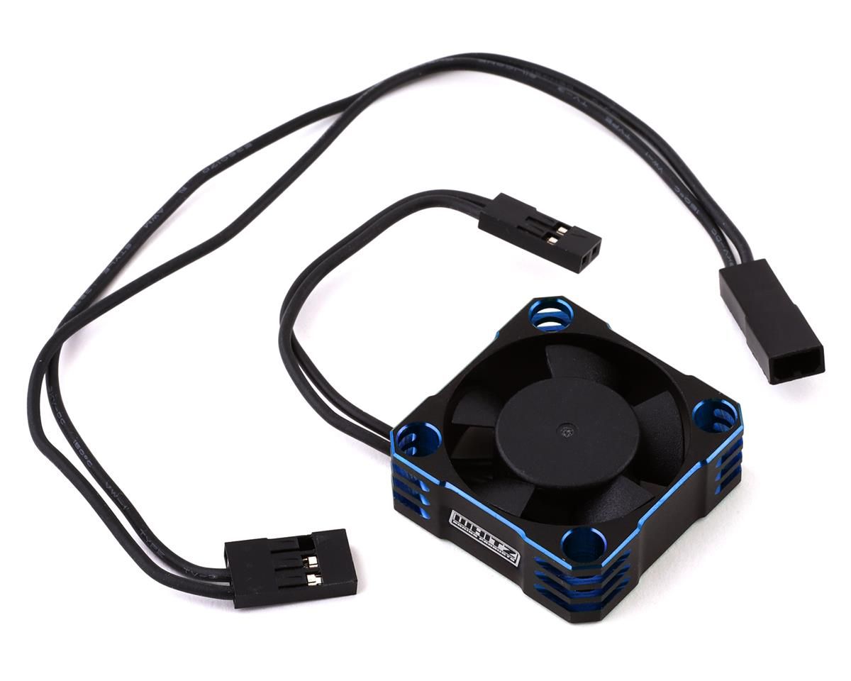 WRP-HC-BLUE Whitz Racing Products 30mm HyperCool Aluminum Cooling Fan (Black/Blue)