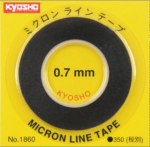 KYO1860 Kyosho 0.7mm Micron Trim Detail Tape (Black) (8m)