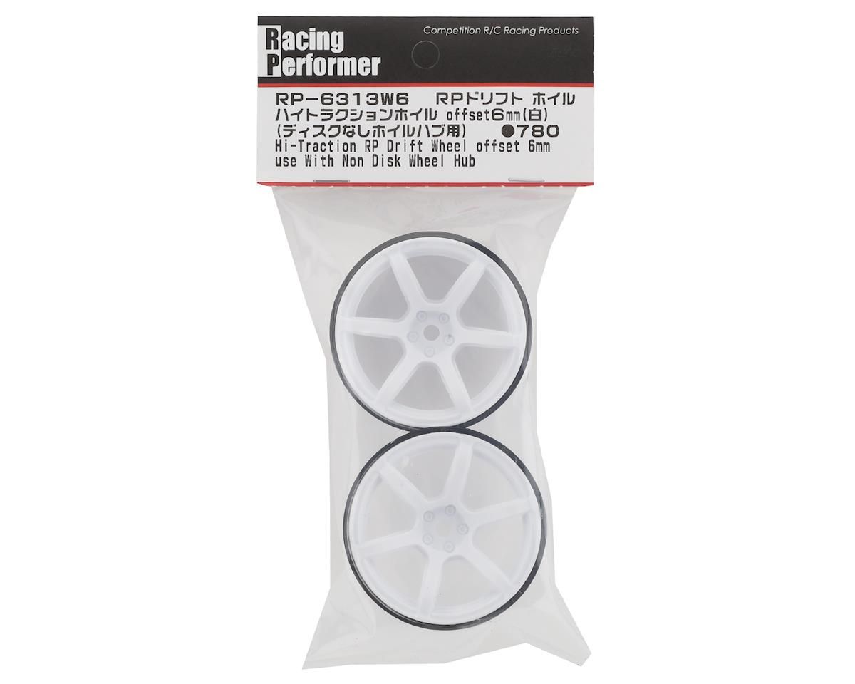 YOKRP-6313W6A Yokomo 12mm Hex Racing Performer High Traction RWD Drift Wheels (White) (2) (6mm Offset)