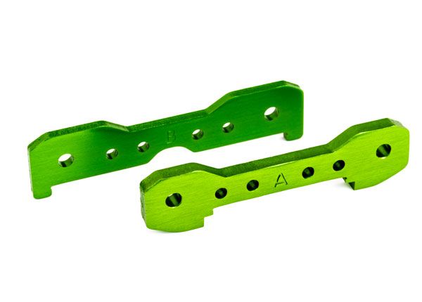 9527G  Tie bars, front, 6061-T6 aluminum (green-anodized)