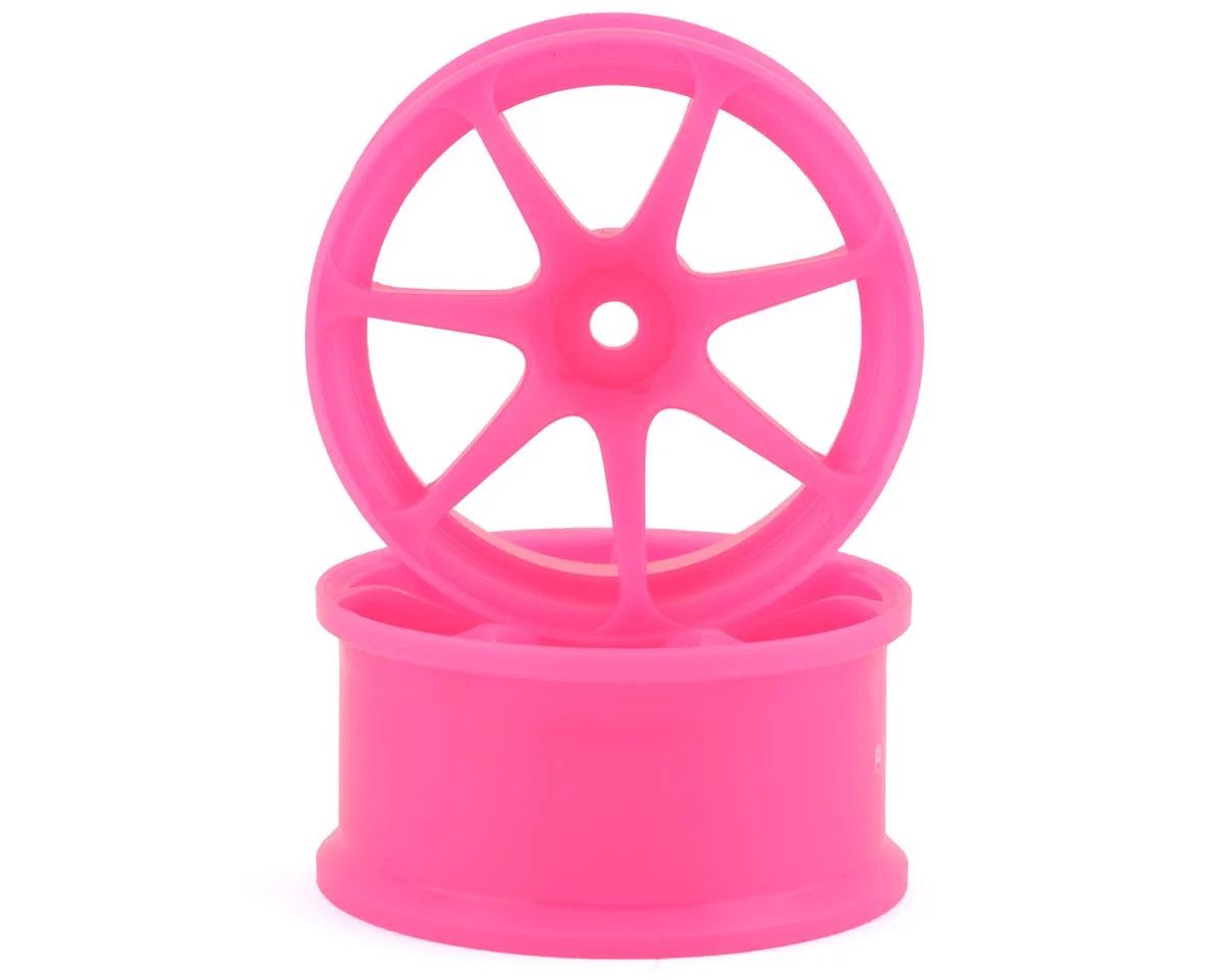 IW-2205PK  T7 High Traction Drift Wheel (Pink) (2) (5mm Offset) w/12mm Hex