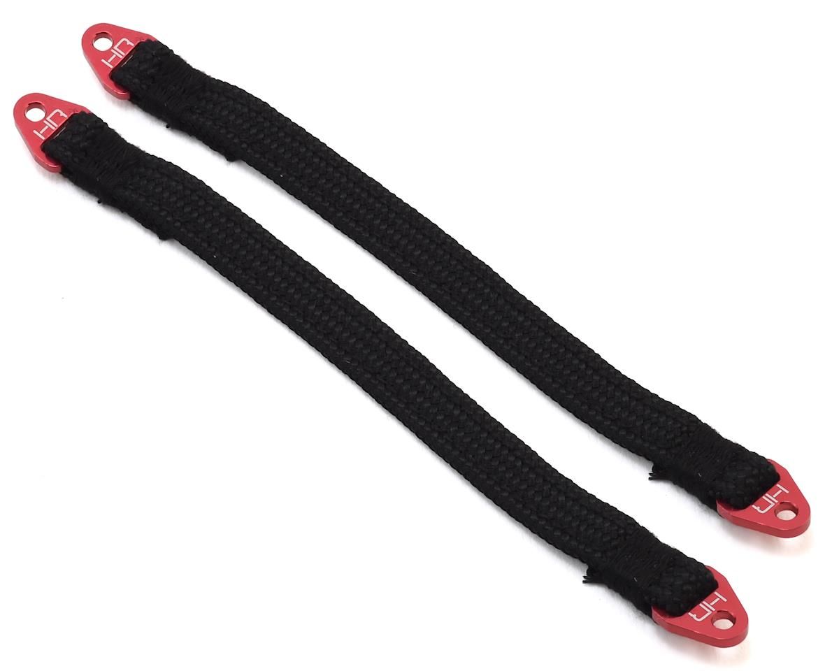 HRASLS140T0202 Hot Racing 140mm Suspension Travel Limit Straps (2) (Red)