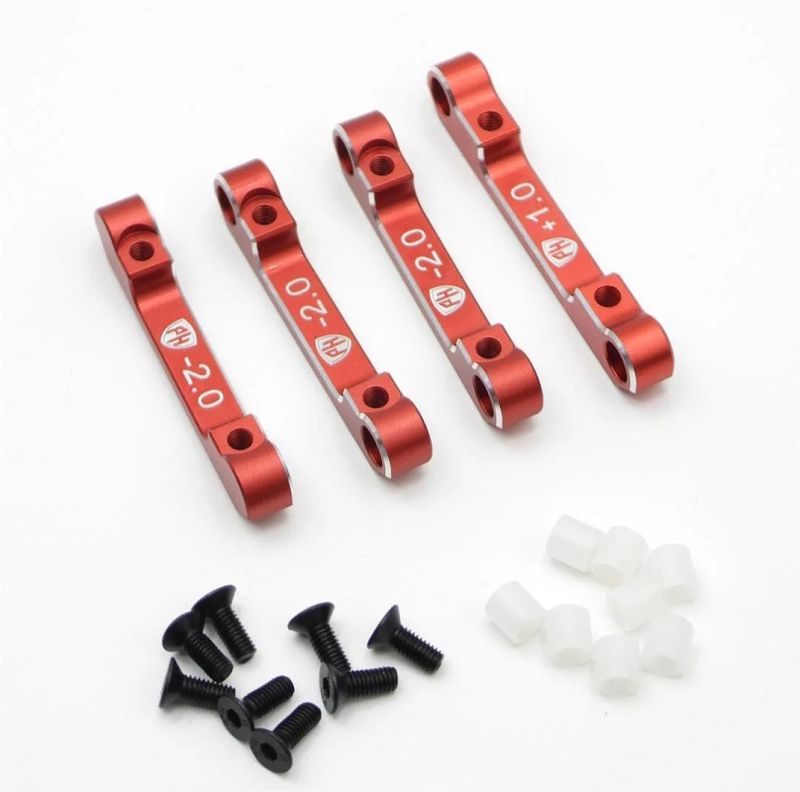 PHB6820RED Aluminum Suspension Mount Set (+1.0/-2.0) Red, for MST RMX 2.5