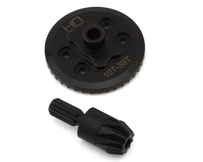 HRASMMX9390R Hot Racing Steel Helical Differential Ring &amp; Pinion Gear for Traxxas Mini Maxx (Rear) (39T/10T)