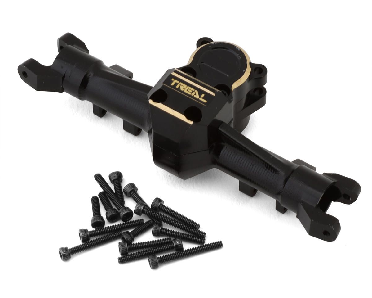 TLHTSCX24-18 Treal Hobby Axial SCX24 Aluminum Front Axle w/Brass Differential Cover (Black/Black)