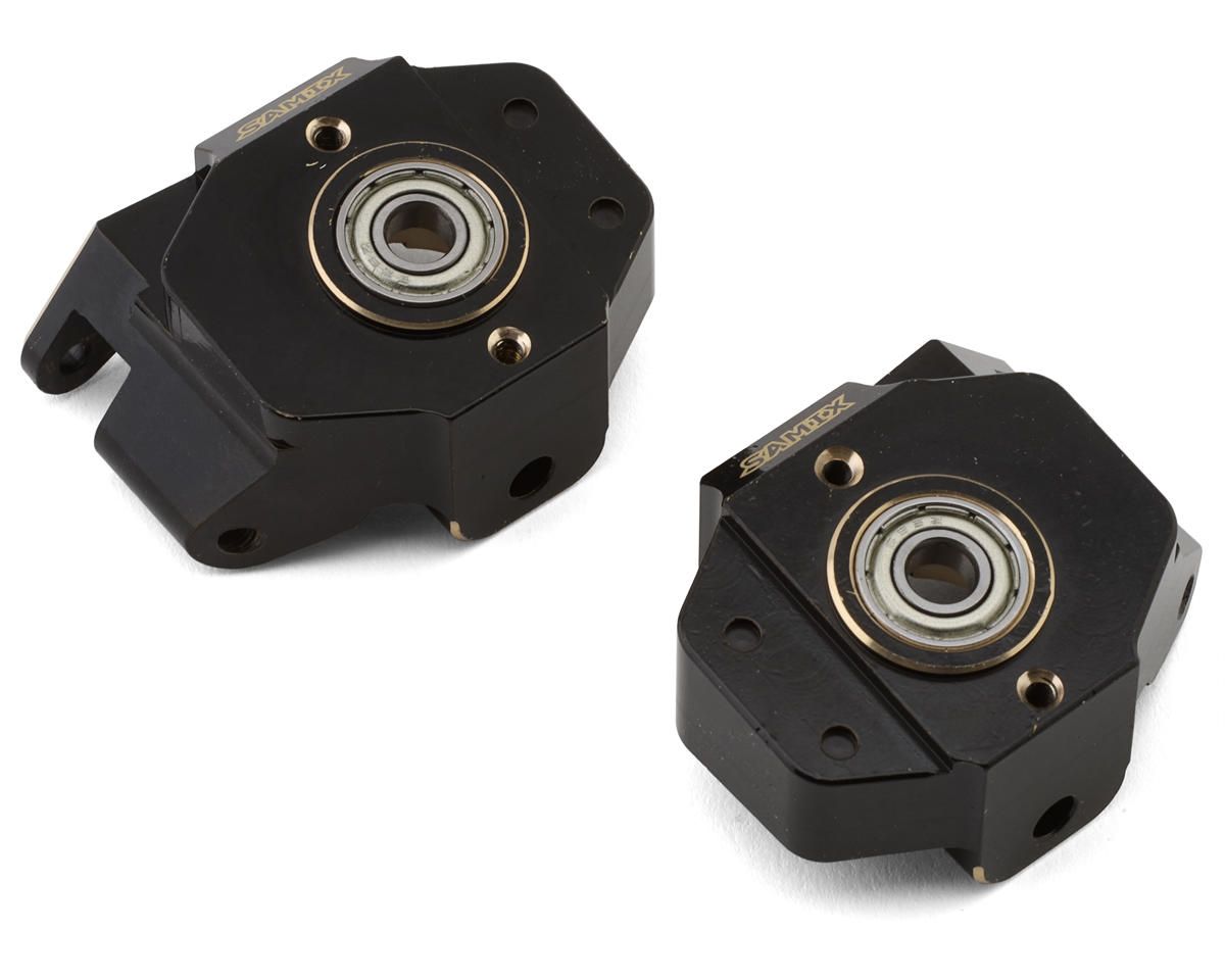 SAMSCX10P-4412 Samix SCX10 Pro Brass Steering Knuckles (Black) (2) (110g)