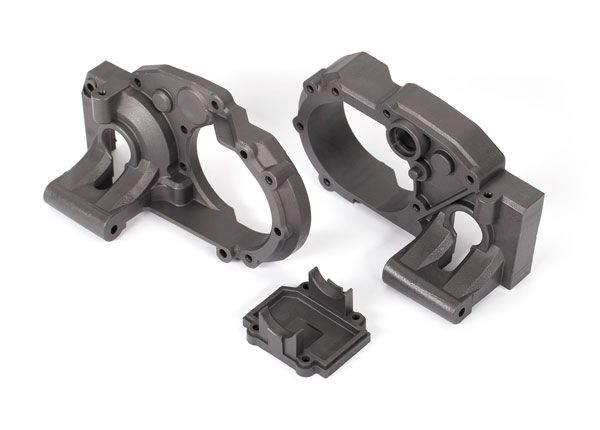 9493 Gearbox halves, left &amp; right/ differential cover (charcoal gray)