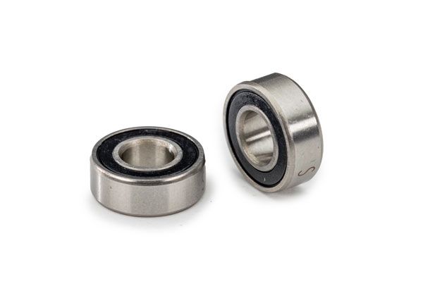 5116X  Ball bearing, black rubber sealed, stainless (5x11x4mm) (2)