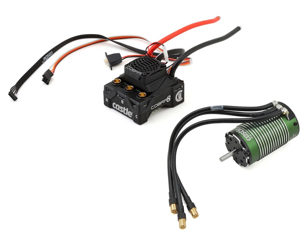 CSE010-0172-01 Castle Creations Cobra 8 6S 1/8 Scale Brushless Motor &amp; ESC Combo (1800Kv) w/1512 Sensored Motor