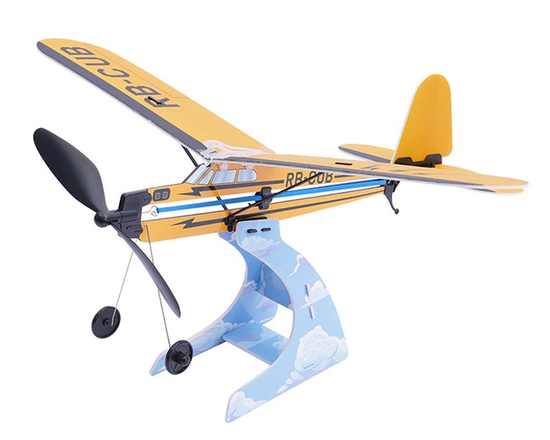 PYSXP04202C PlaySTEM Airplane Science Rubber Band Powered J-3 Cub