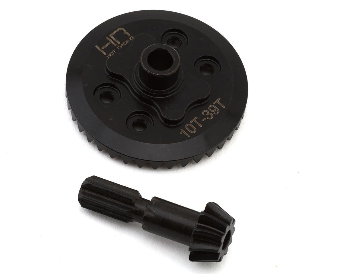 HRASMMX9390F Hot Racing Steel Helical Differential Ring &amp; Pinion Gear for Traxxas Mini Maxx (Front 39T/10T)