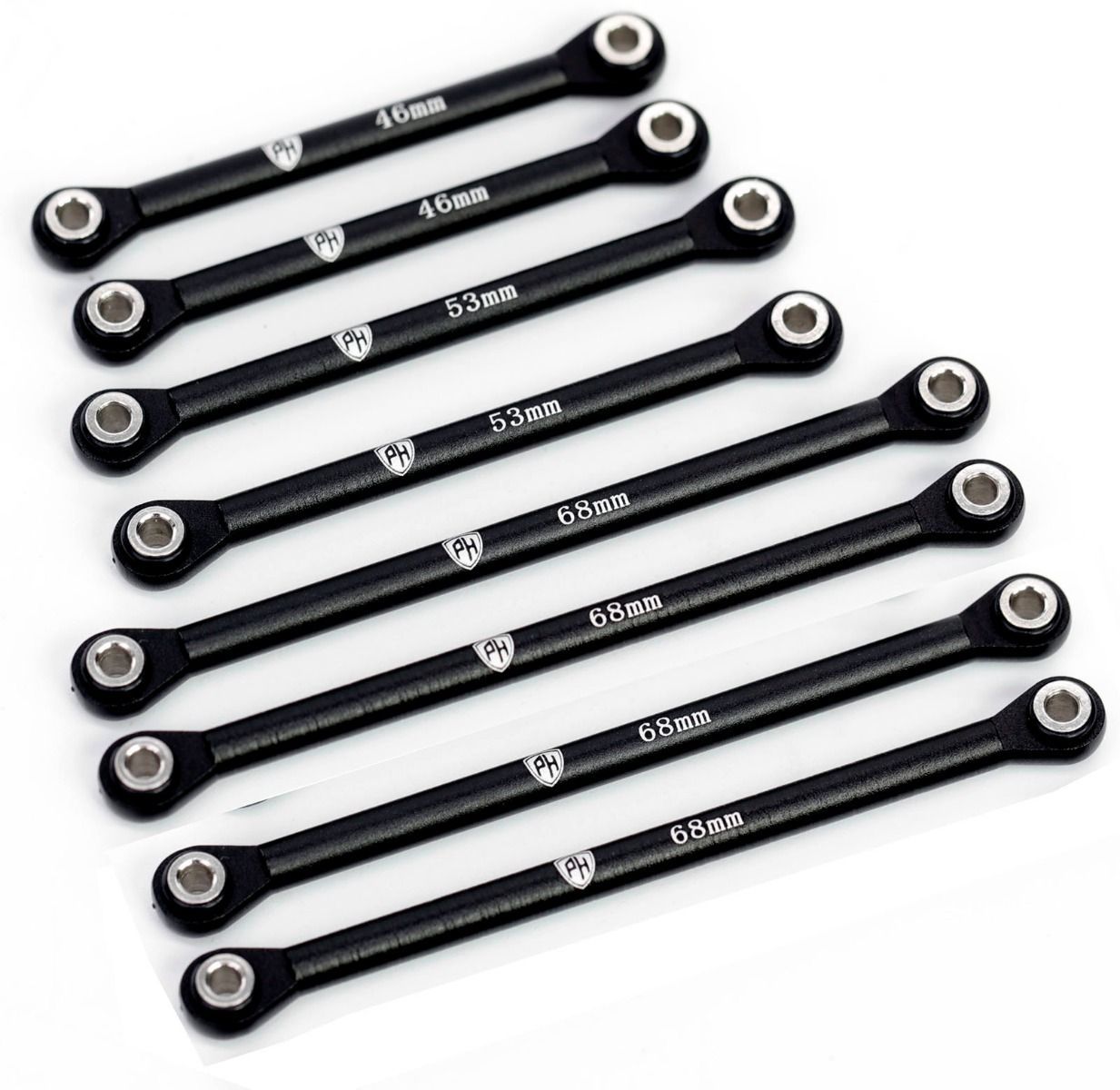 PHBTRX589BLACK Aluminum Suspension Link Set, for Traxxas TRX-4M, Black