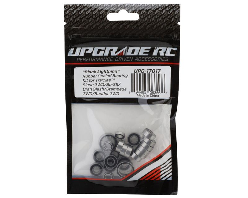 UPG-17017 UpGrade RC &quot;Black Lightning&quot; Rubber Sealed Bearing Kit for Traxxas 2WD BL-2S/Slash/Drag Slash/Stampede/Rustler
