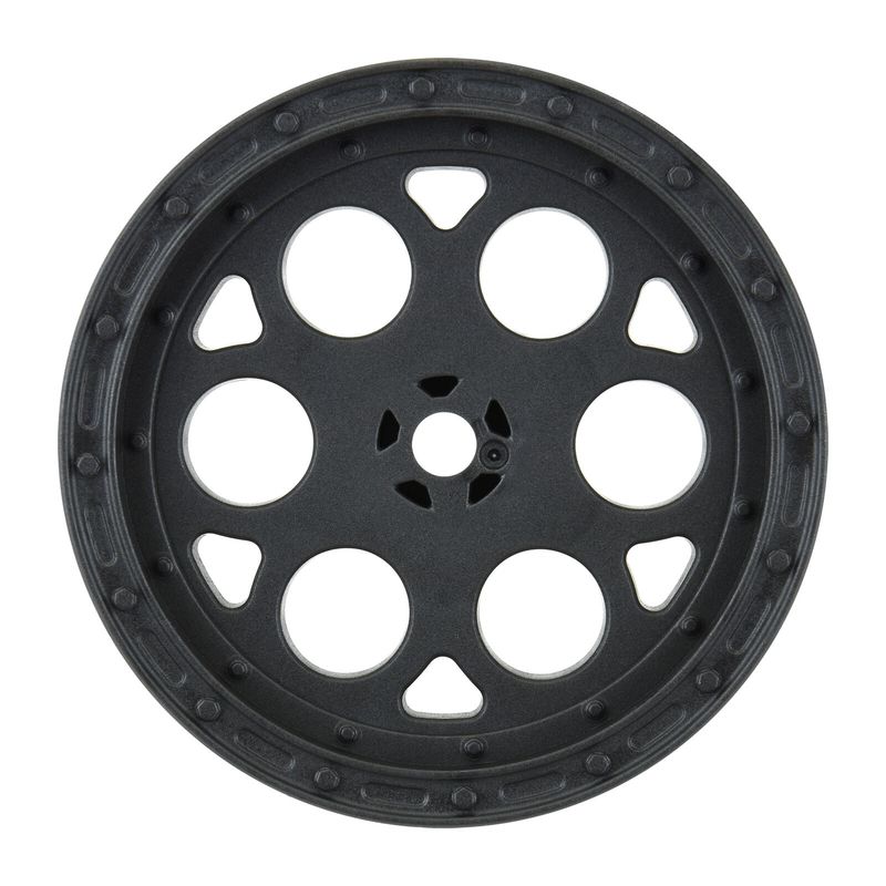 PRO278303 1/10 Showtime Rear 2.2&quot; 12mm Sprint Car Wheels (2) Black