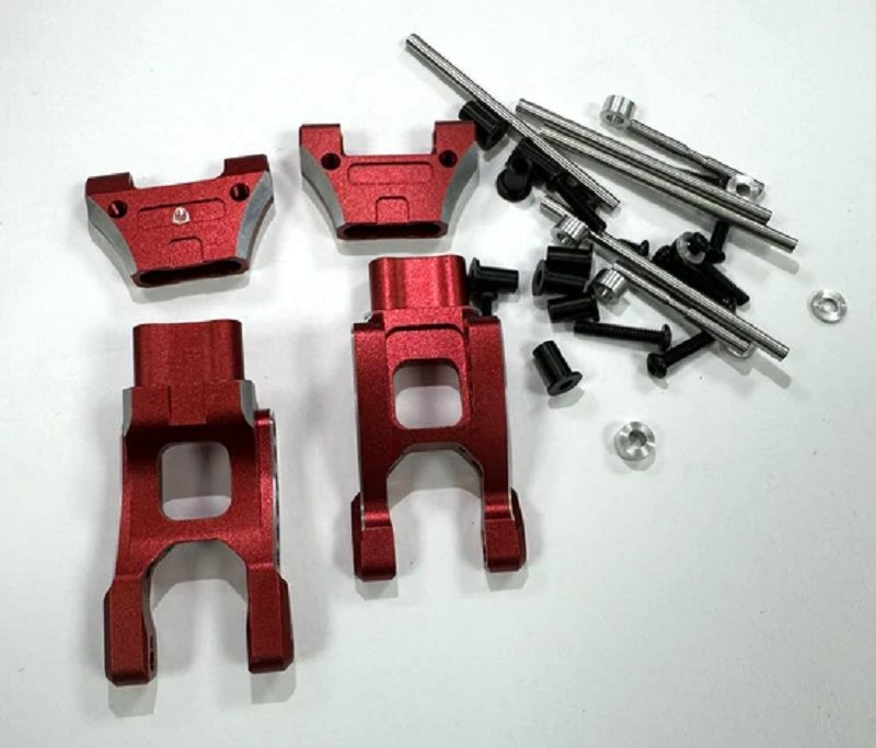 PHB7027RED MB Aluminum Adjustable Rear Lower Arms, Red, for MST RMX 2.5 / 2.0