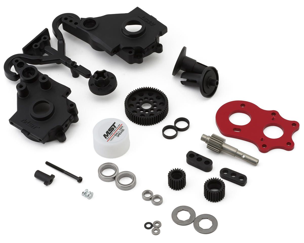 MXS-210651R MST RMX 2.0/2.5 S Ball Differential Transmission &amp; Gearbox Set (Red)