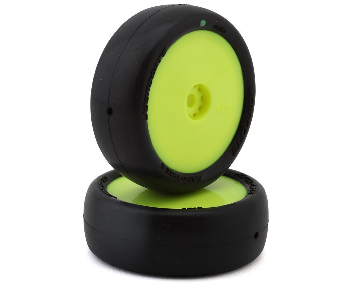 JCO4131-2211 JConcepts Mini-B Smoothie 2 Pre-Mounted Front Tires (Yellow) (2) (Green)