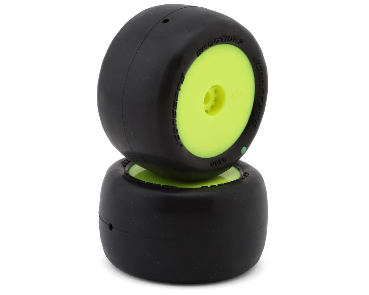 JCO4130-2221 JConcepts Mini-B/Mini-T Smoothie 2 Pre-Mounted Rear Tires (Yellow) (2) (Green)
