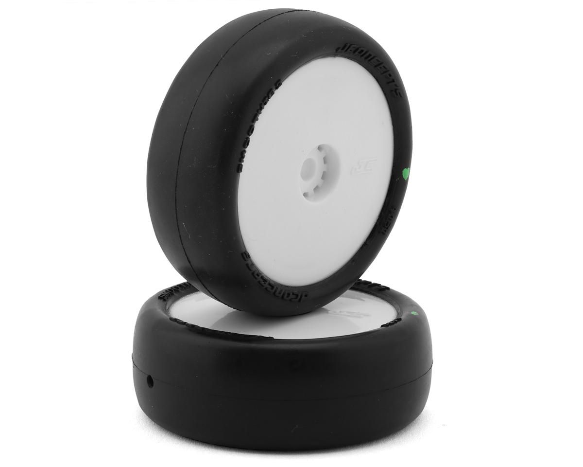 JCO4131-1211 JConcepts Mini-B Smoothie 2 Pre-Mounted Front Tires (White) (2) (Green)