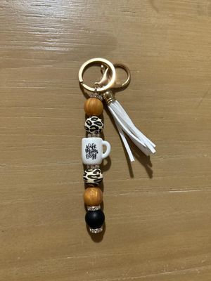 Wife/Mom/Boss - Beaded Key Ring