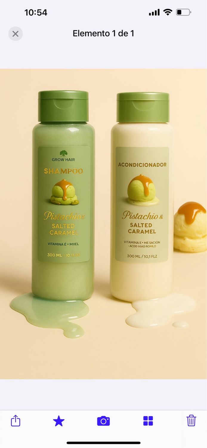Shampo y acondicionador de pistachio