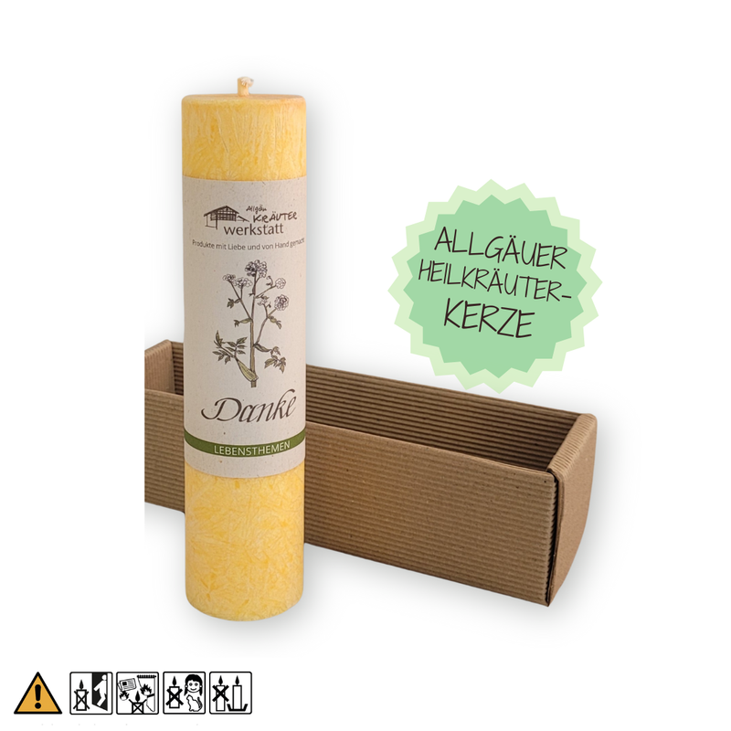 Danke - Allgäuer Heilkräuter-Kerze