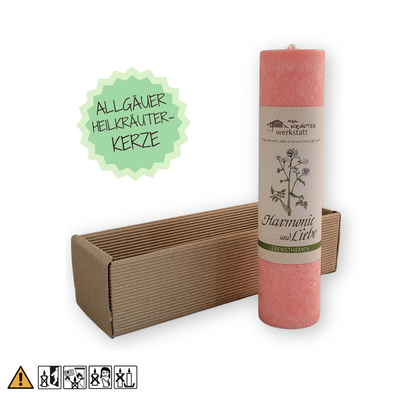 Harmonie und Liebe - Allgäuer Heilkräuter-Kerze