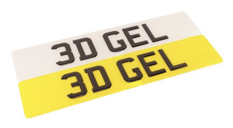 PREMIUM 3D GEL ACRYLIC NUMBER PLATE FRONT & REAR