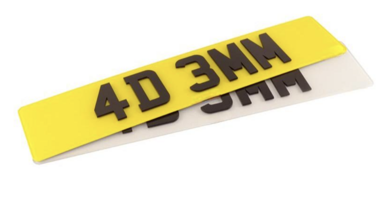 PREMIUM 4D 3MM ACRYLIC NUMBER PLATE FRONT & REAR