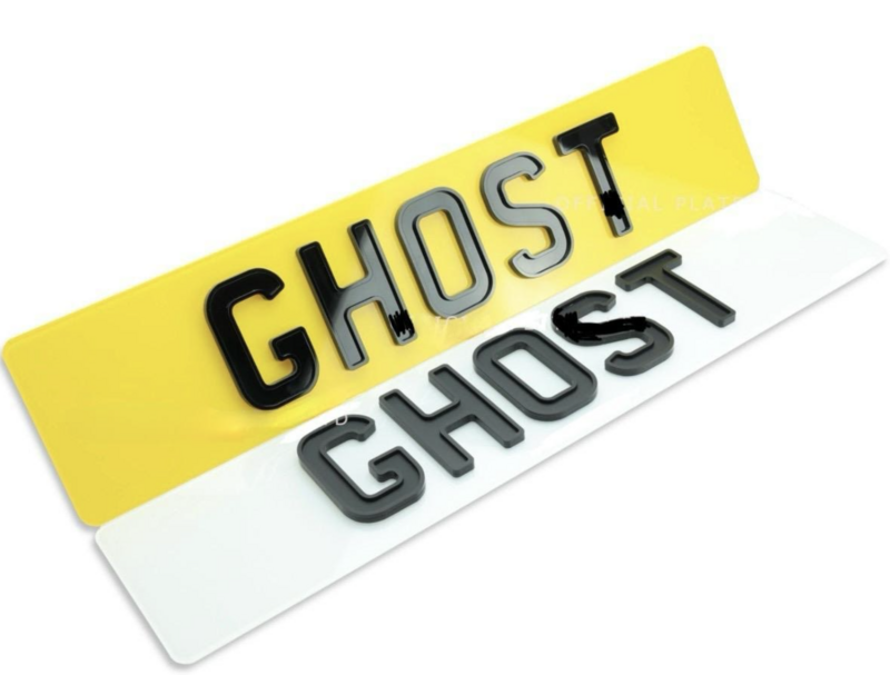 PREMIUM 4D GHOST OUTLINE NUMBER PLATE FRONT & REAR