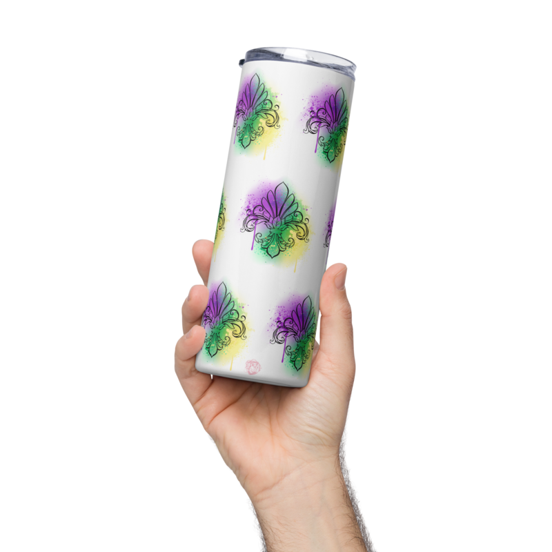 Mardi Gras Majesty: 20oz Stainless-Steel Insulated Tumbler