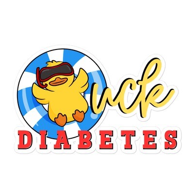 Duck Diabetes Floaty Sticker - Diabetes Awareness