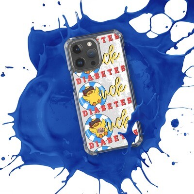 Quack the Code: Stylish Grey Splatter Duck Diabetes iPhone® Case