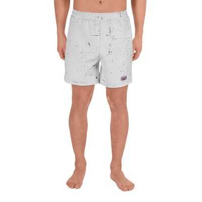 Trendy Grey Splatter Men's Athletic Shorts