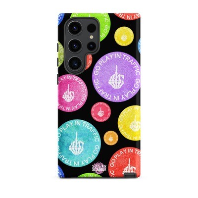Colorful Savage Alert Black &#39;Go Play in Traffic&#39; Samsung® Tough Case
