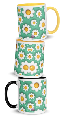 Sweet Daisy Delight 11oz Ceramic Color Inside Mug