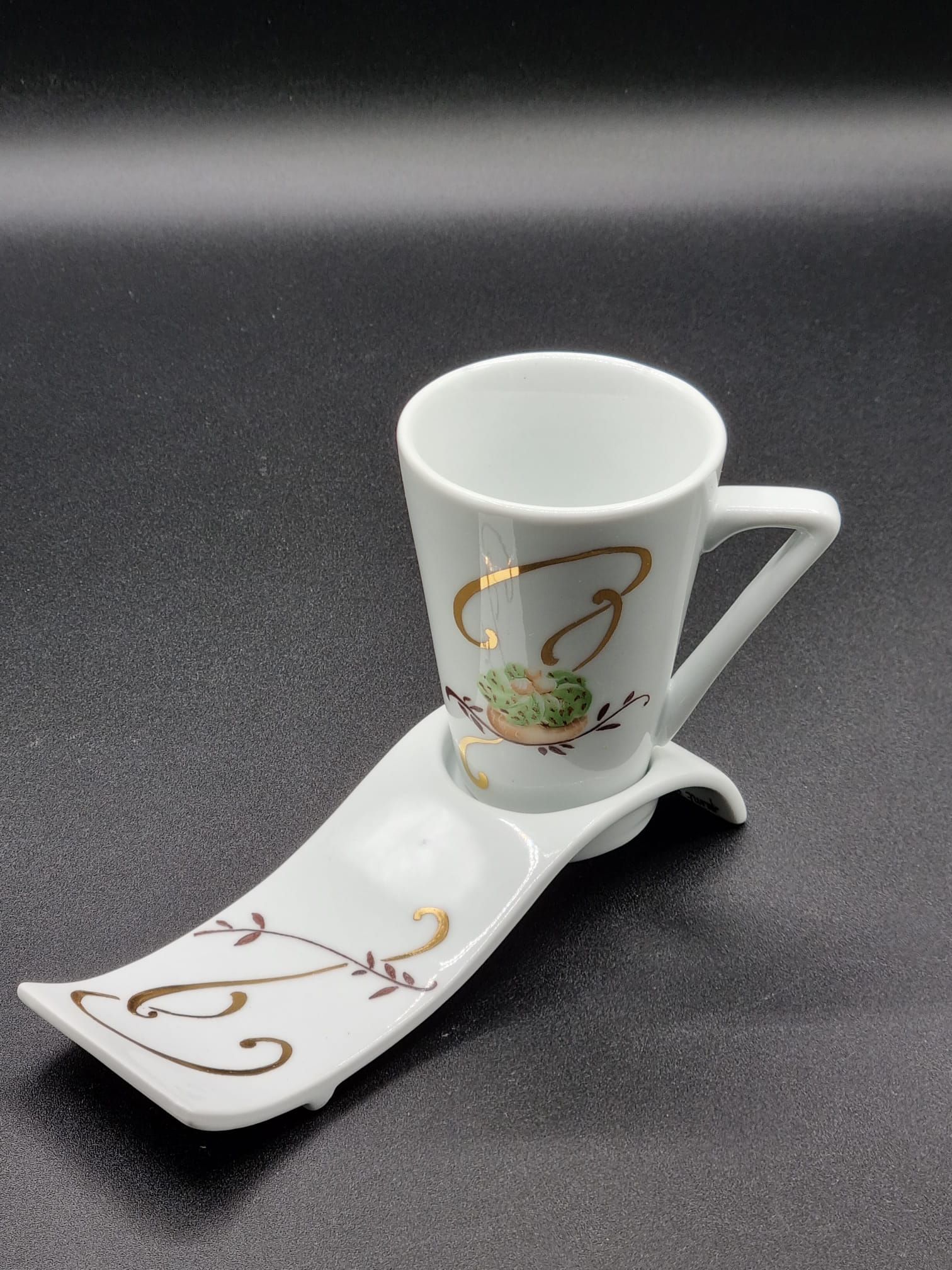 Tasse + dessous de tasse spirale